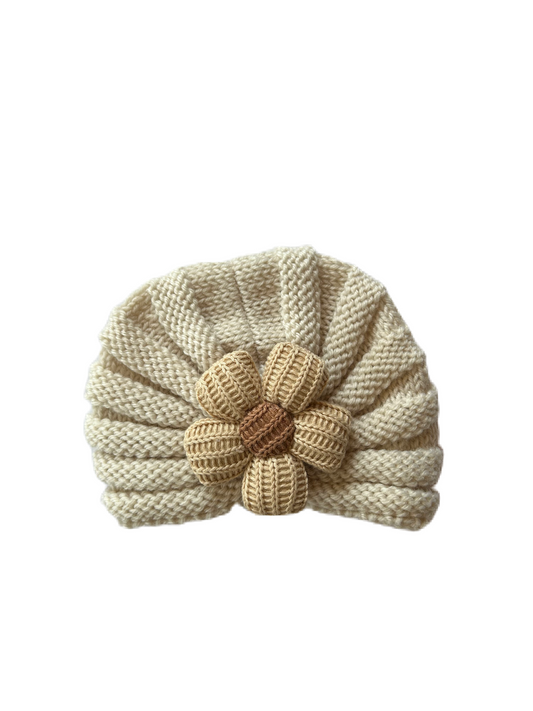 Gebreide Bloem Muts