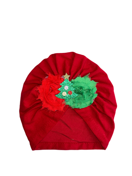 Baby muts kerstboompje rood