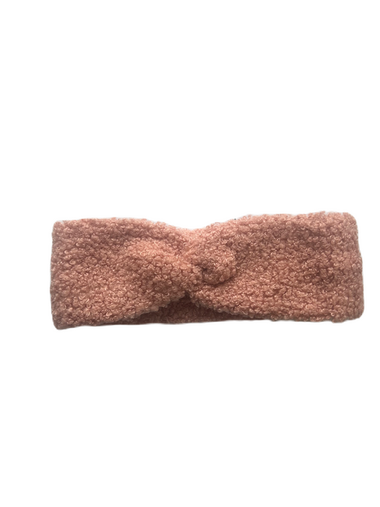 Teddy haarband oud roze