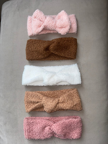 Haarband Teddystof Caramel