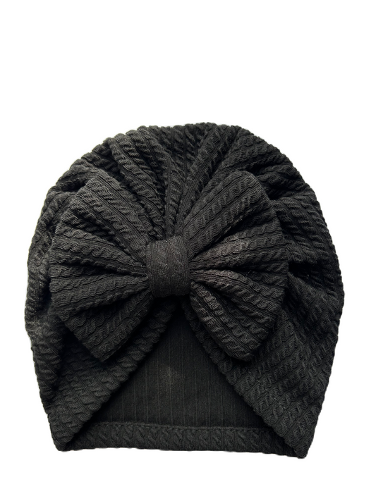 Dunne baby muts zwart