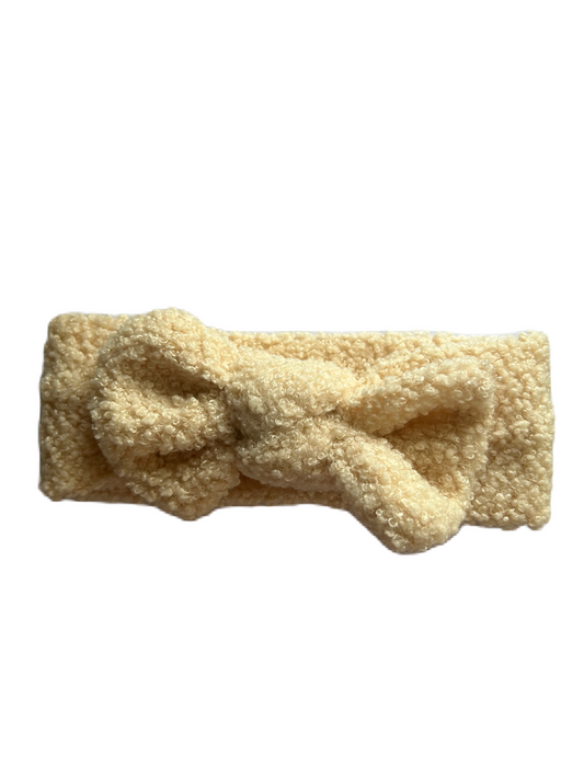 Haarband Teddystof Creme