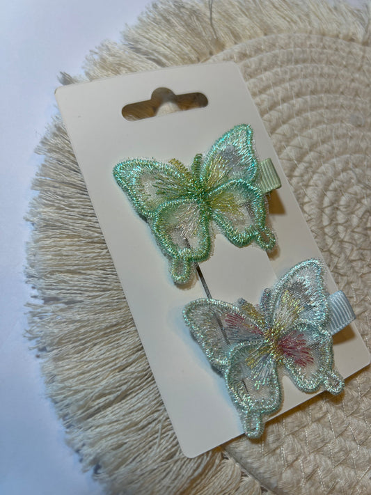 Vlinder Clips Met Glitter 1