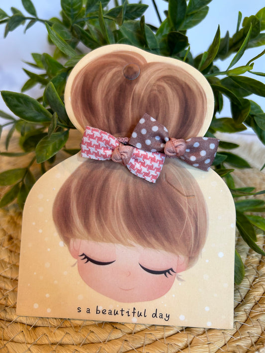 Haar Elastieken Pinky Bow