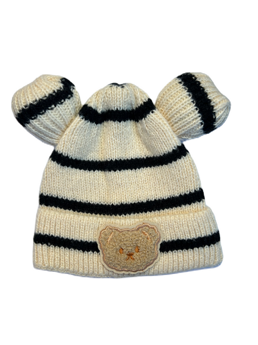 Beary Poms Muts Creme/Zwart
